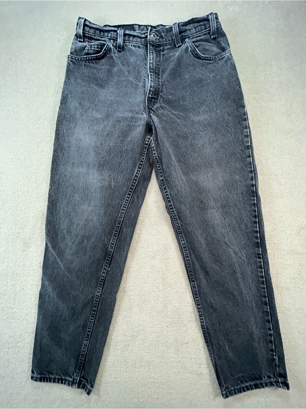 Vintage Levis 550 Orange Tab Jeans Mens Black Relaxed USA See Size Below